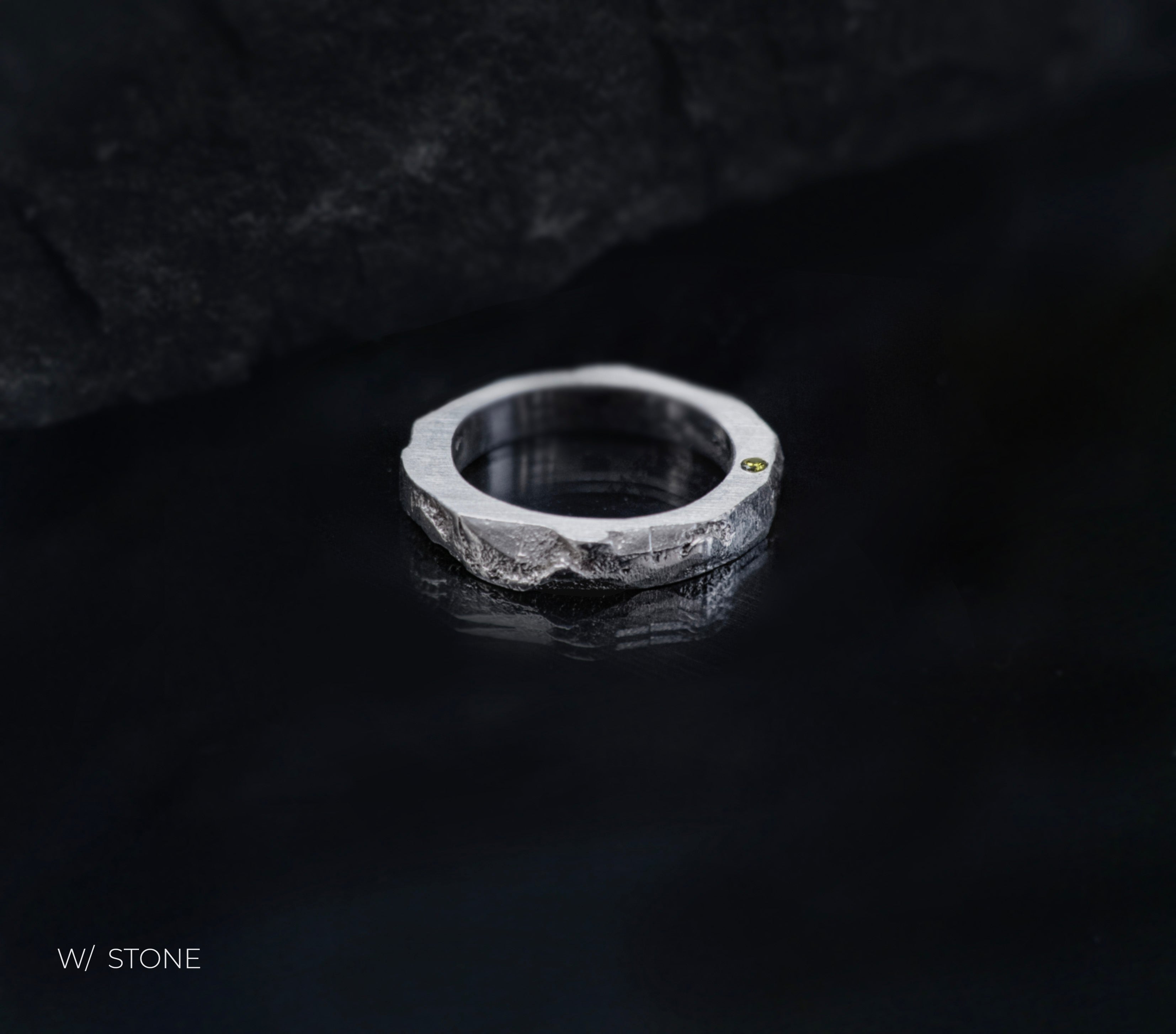 RAW SLIM RING & STONE